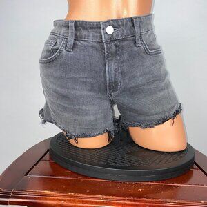 Joe's Jeans Womens 26 Gray Black Ozzie Cut Off Shorts Slit Sides Rocker Festival